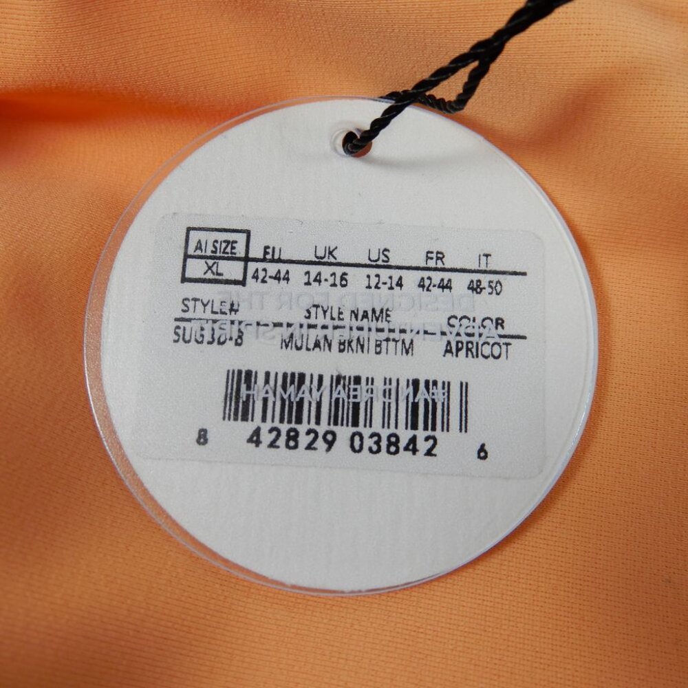 Andrea Iyamah Mulan Swim BIKINI BOTTOM Ruffled Size XL Apricot Peach Orange NEW - Picture 14 of 15